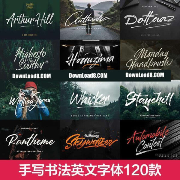 Handwritten Brush Script English Font Pack – Procreate Calligraphy, PS & PR Compatible, Wedding & Poster Design Assets